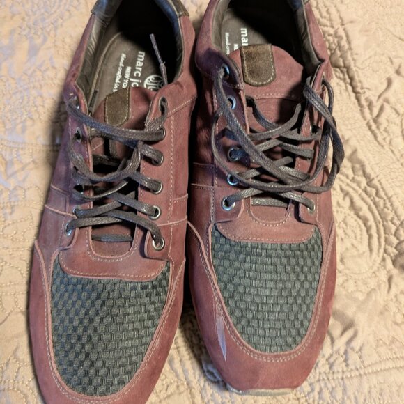 Marc Jacobs Men's sneakers low top shoes red maroon black size 11M - Picture 2 of 4